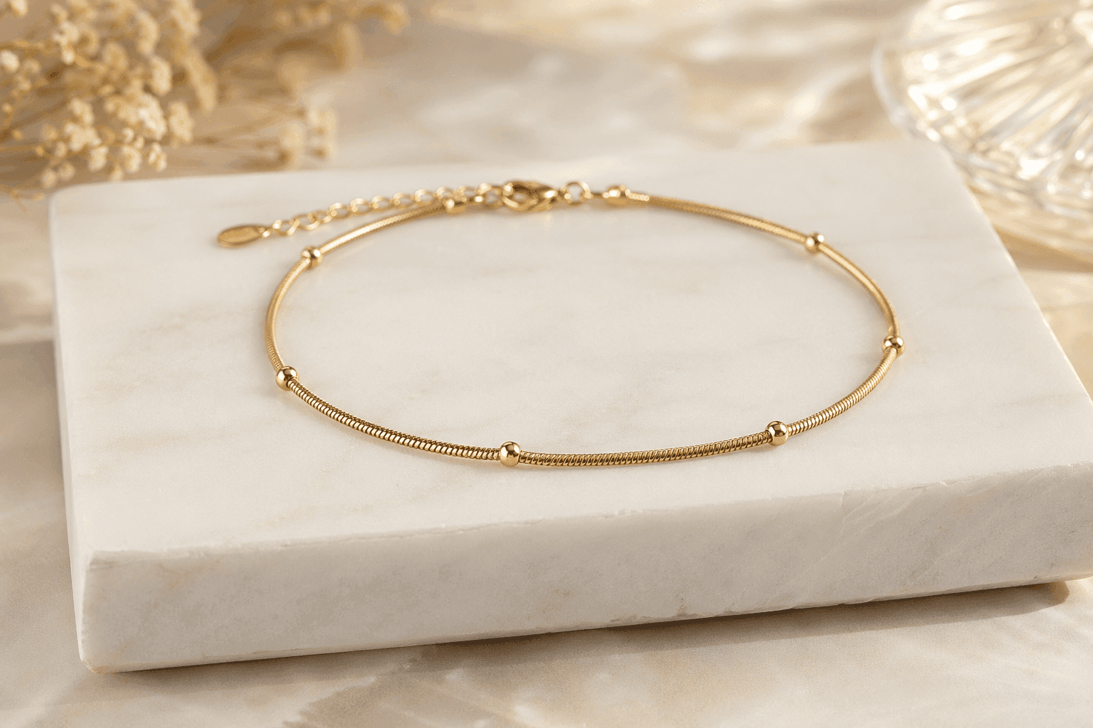 Beaded Chain Anklet