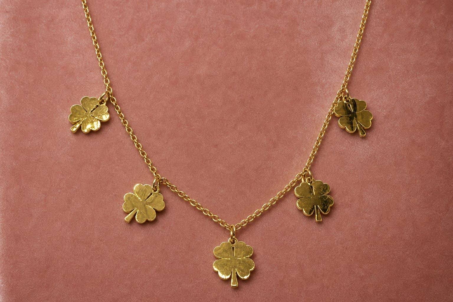 Gold Leaf Charm Necklace — photo 3