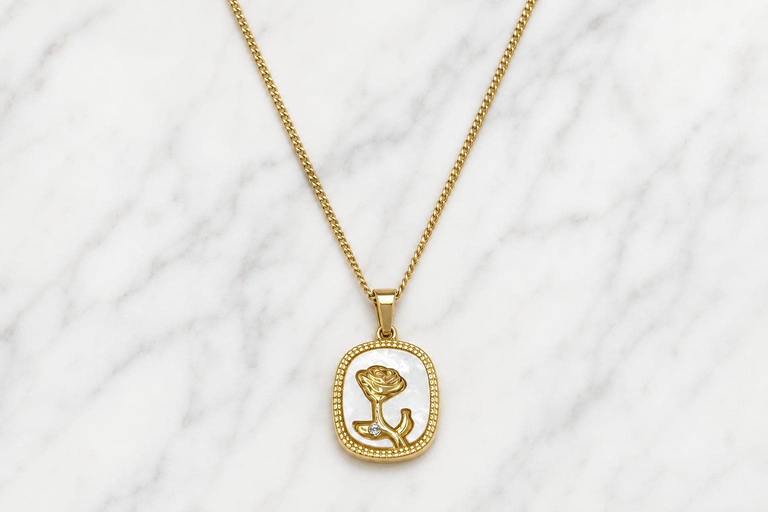 Vintage Rose Necklace