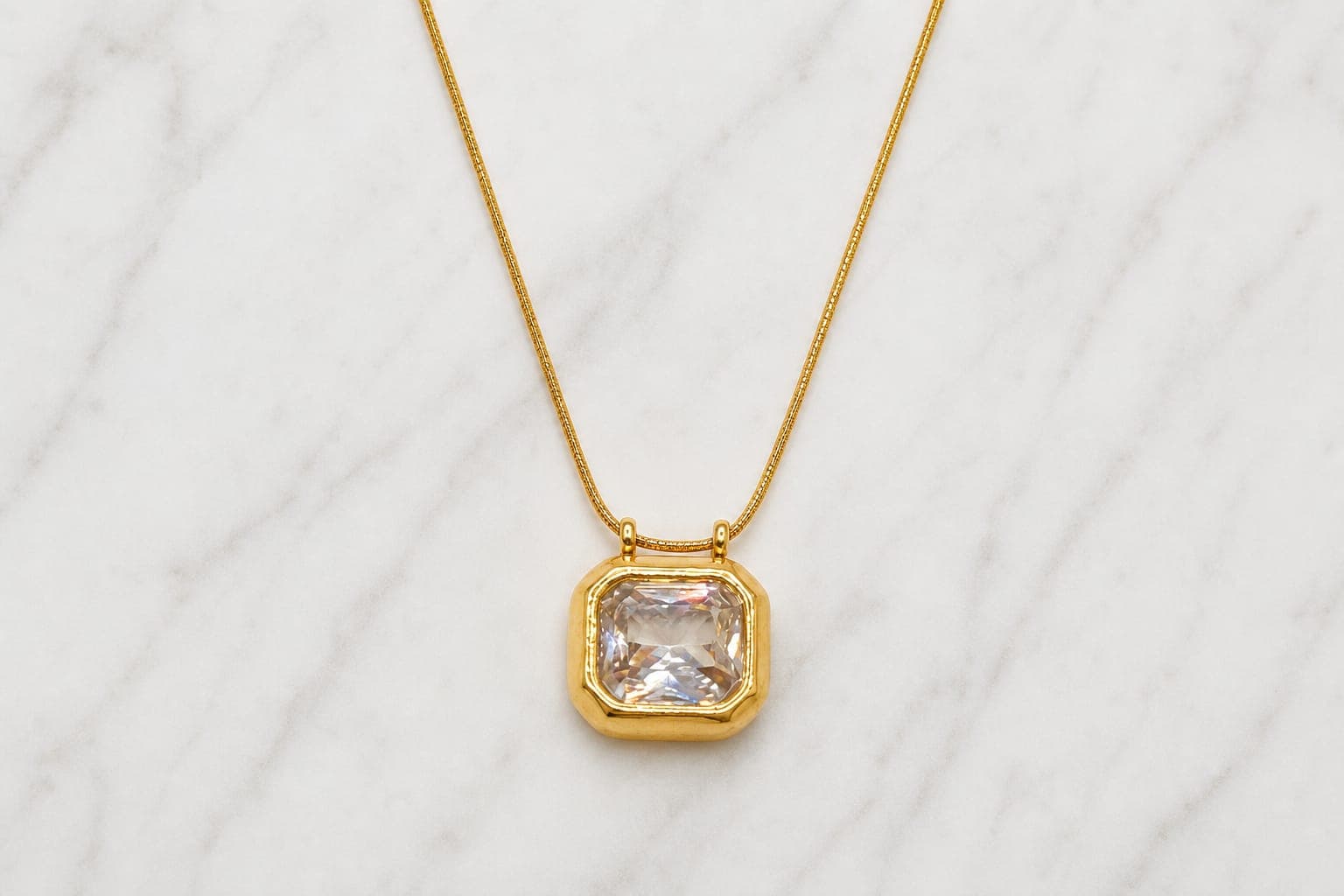 White Stone Necklace — photo 2