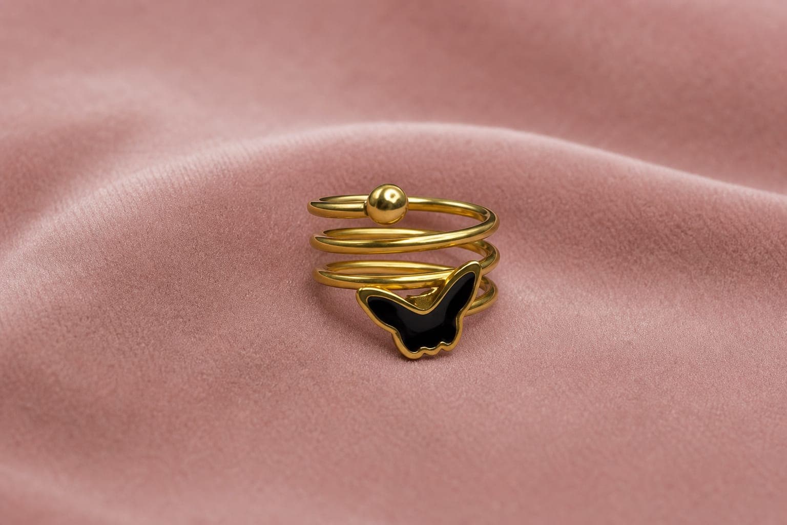 Adjustable Butterfly Spiral Ring — photo 3